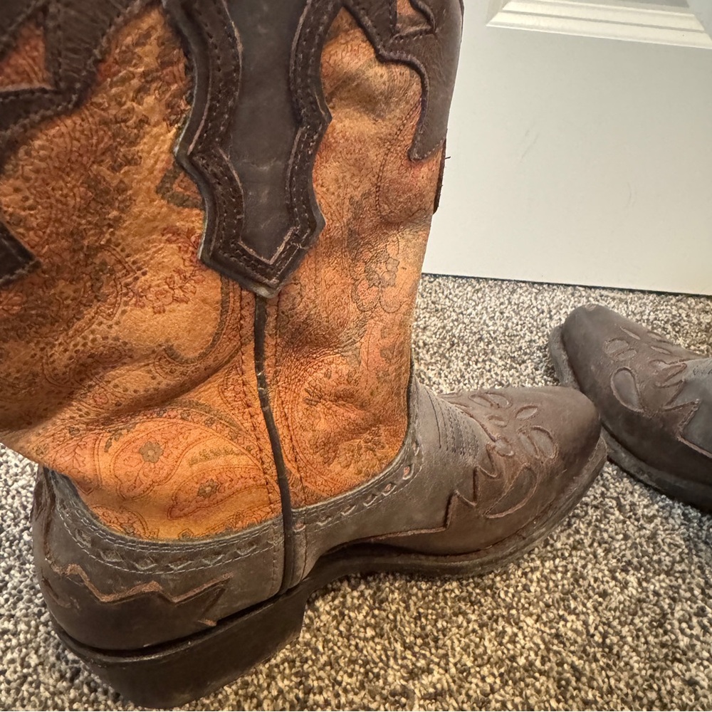 Sonora Western Women's Boots Jessi Paisley Pattern SN1028 Size 6 B - Picture 4 of 9